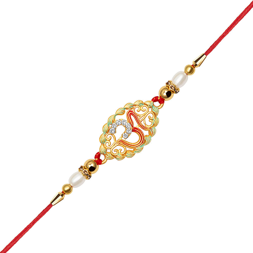 The99Jewel Traditional Meenakari Rakhi for Brother | Premium Raksha Bandhan Rakhi