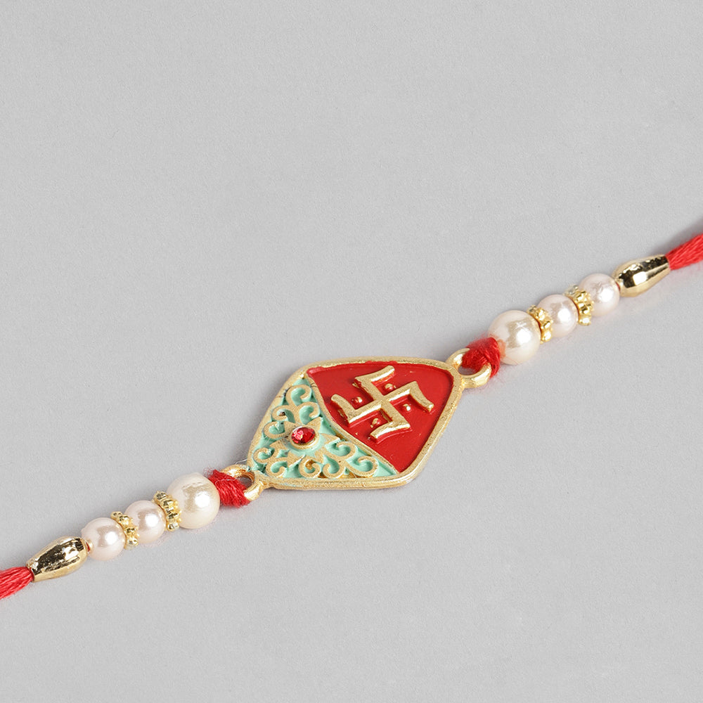 The99Jewel Traditional Meenakari Rakhi for Brother | Premium Raksha Bandhan Rakhi