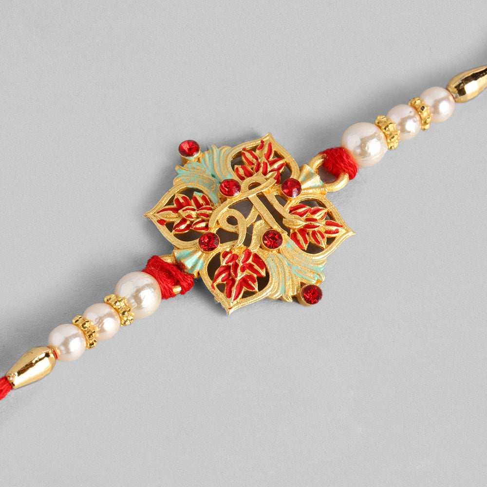 The99Jewel Traditional Meenakari Rakhi for Brother | Premium Raksha Bandhan Rakhi