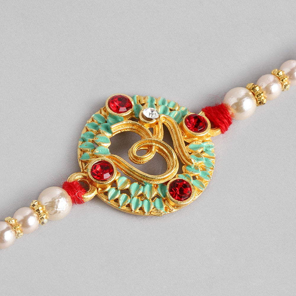 The99Jewel Traditional Meenakari Rakhi for Brother | Premium Raksha Bandhan Rakhi