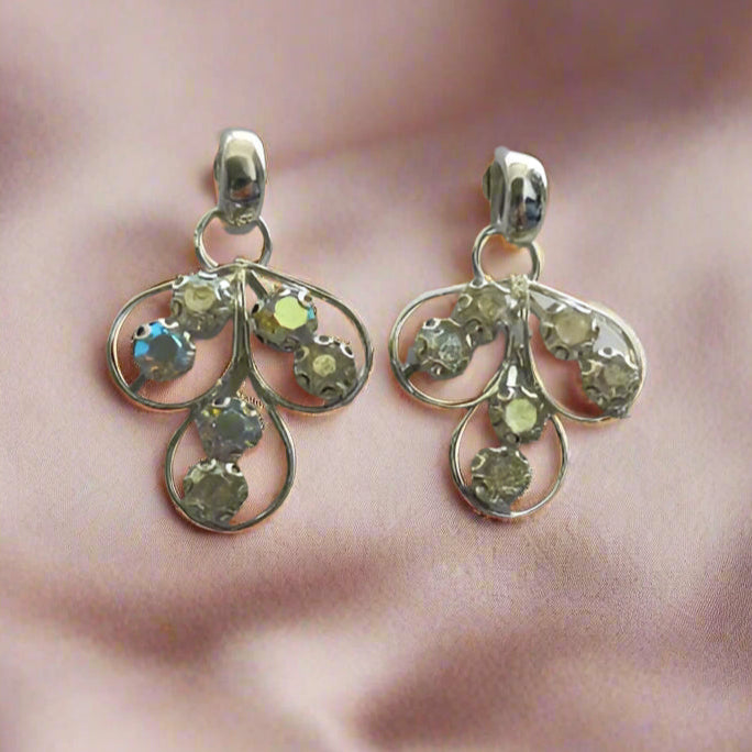 The99Jewel Silver Plated Crystal Stone Dangler Earrings