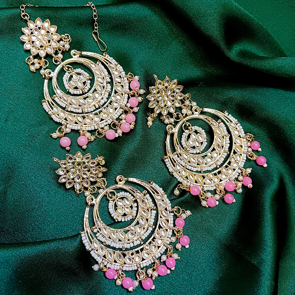 The99Jewel Ethnic Indian Dangler Earrings for Women With Maangtikka 