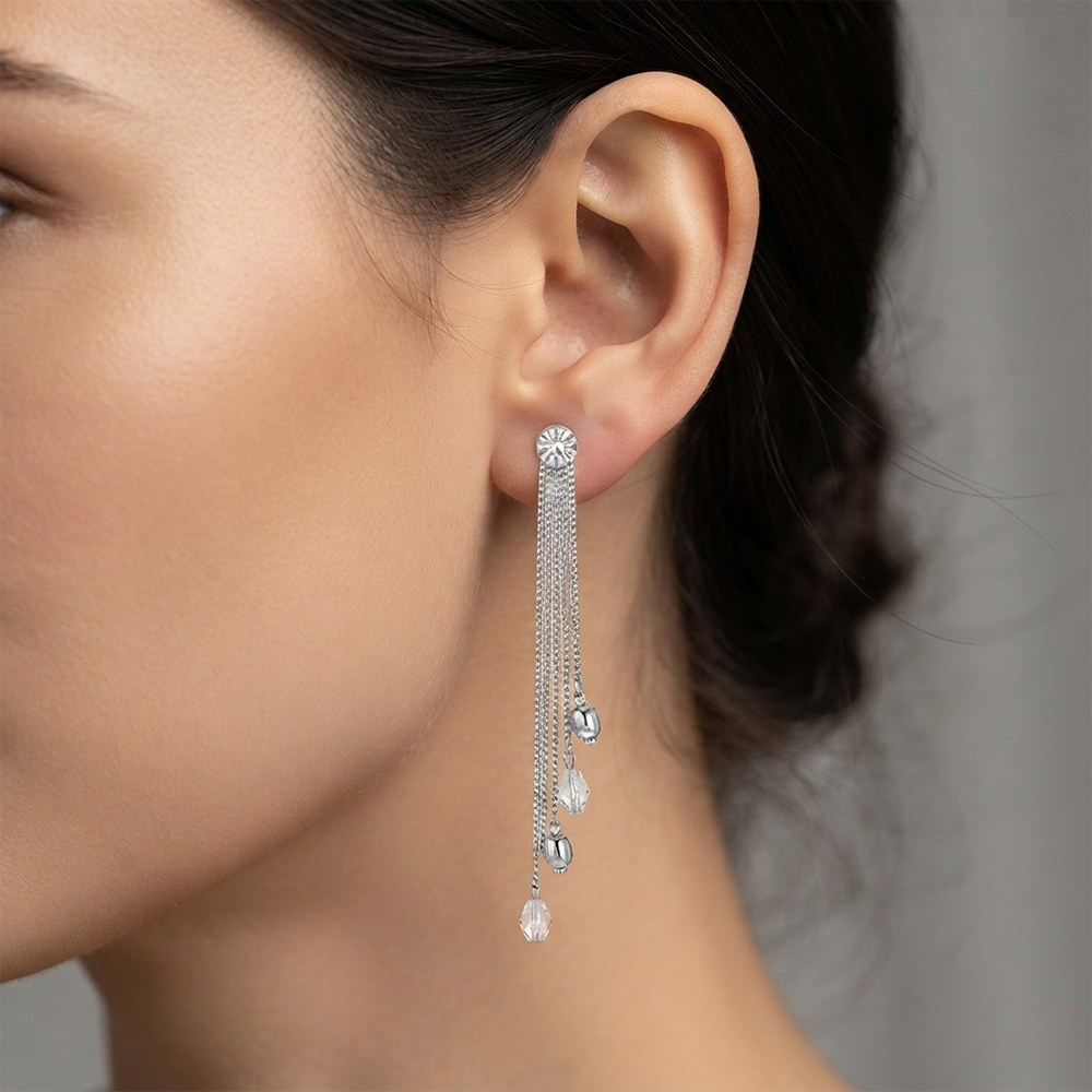 The99Jewel Elegant Crystal Stone Dangler Earrings for Women