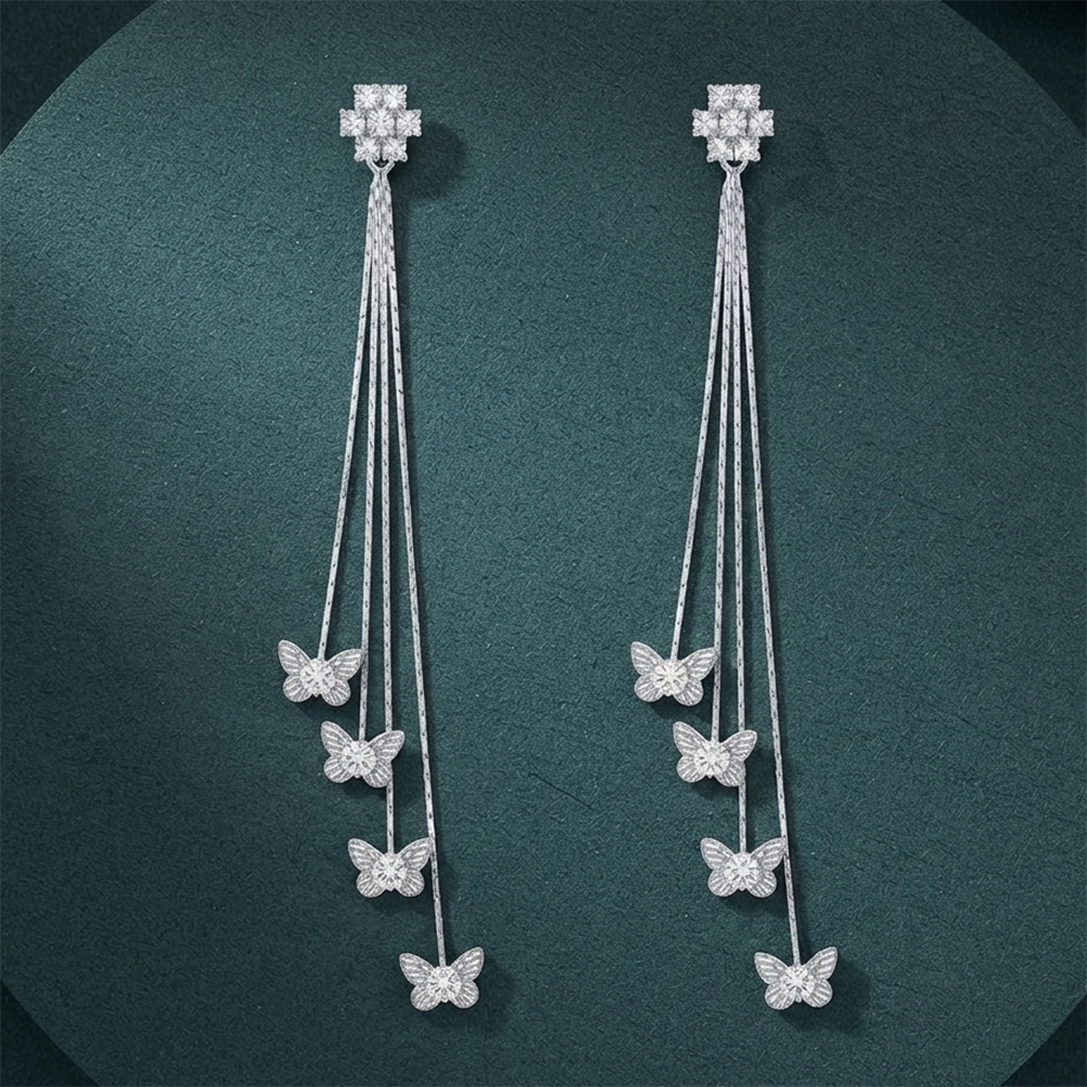 The99Jewel Elegant Crystal Stone Dangler Earrings for Women