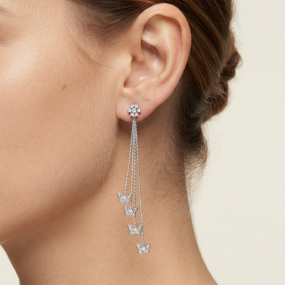 The99Jewel Elegant Crystal Stone Dangler Earrings for Women
