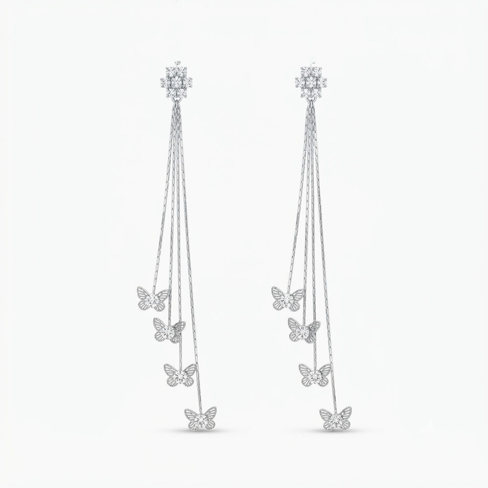 The99Jewel Elegant Crystal Stone Dangler Earrings for Women