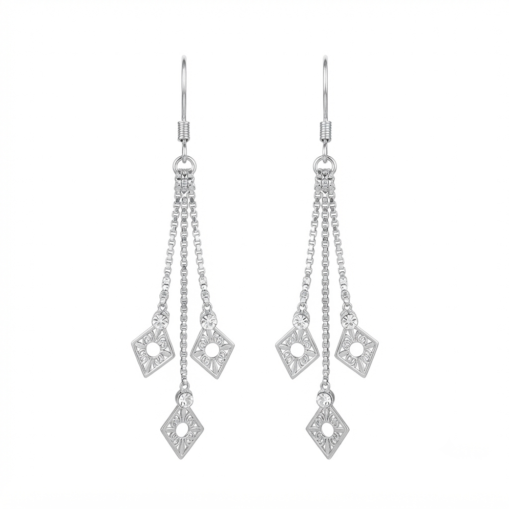 The99Jewel Elegant Crystal Stone Dangler Earrings for Women