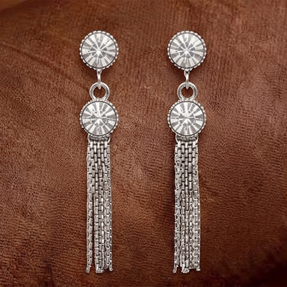 The99Jewel Elegant Crystal Stone Dangler Earrings for Women