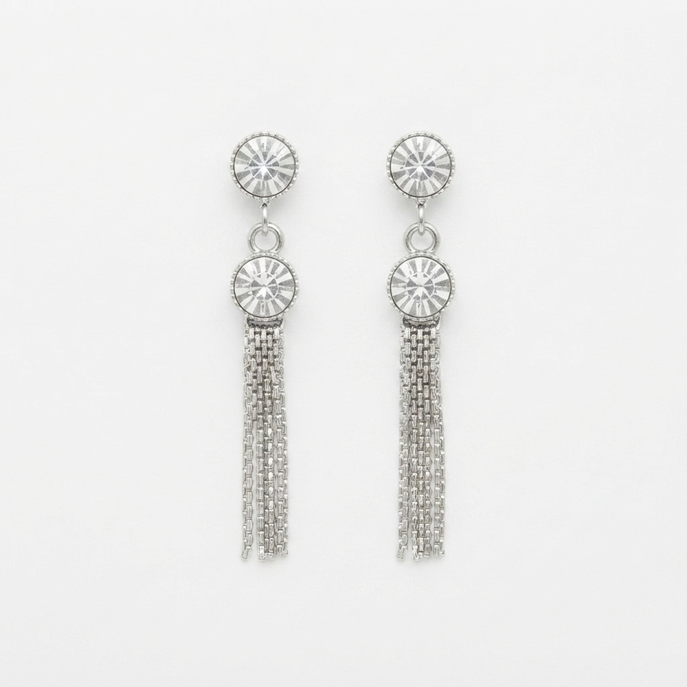 The99Jewel Elegant Crystal Stone Dangler Earrings for Women