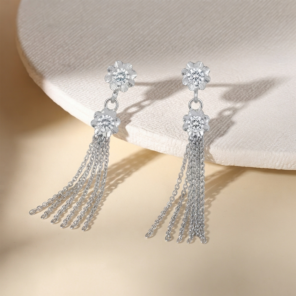 The99Jewel Elegant Crystal Stone Dangler Earrings for Women