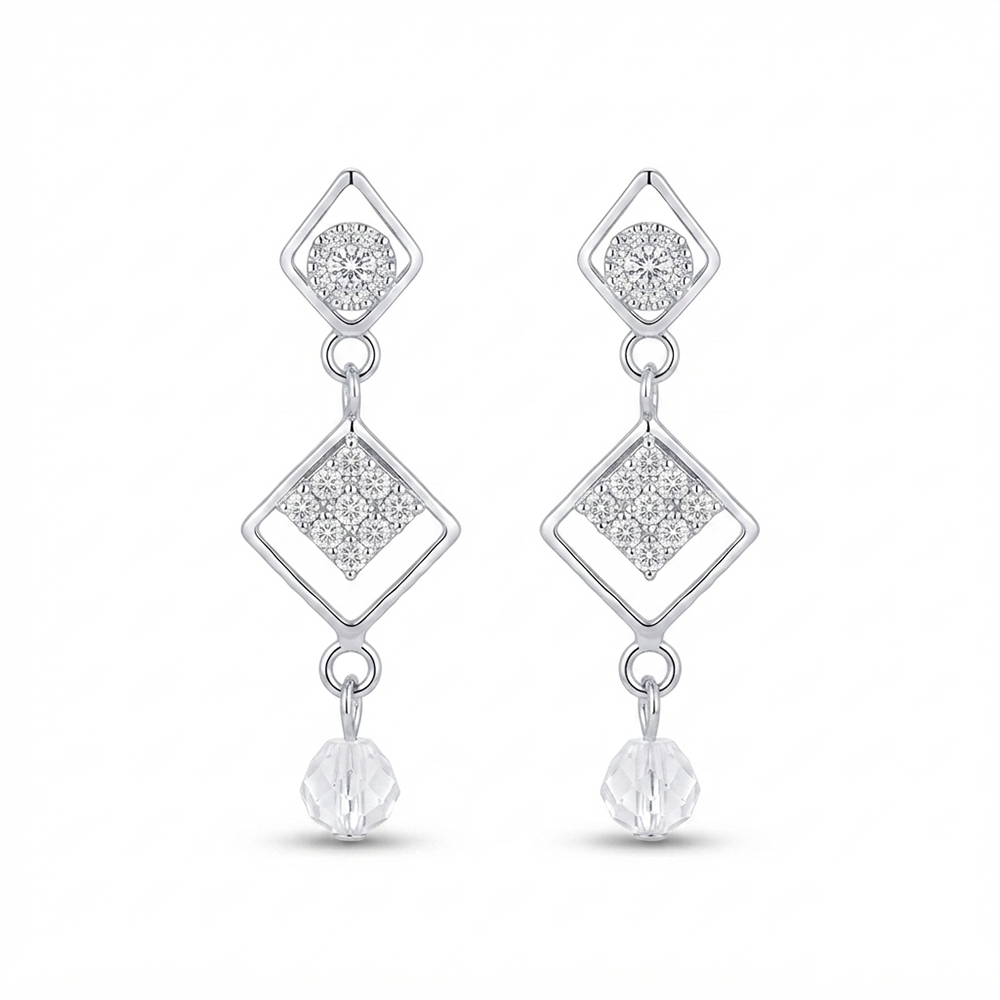The99Jewel Elegant Crystal Stone Dangler Earrings for Women
