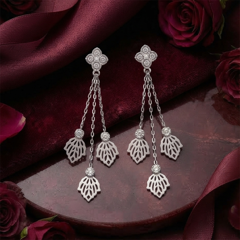 The99Jewel Designer Crystal Stone Drop Earrings for Women