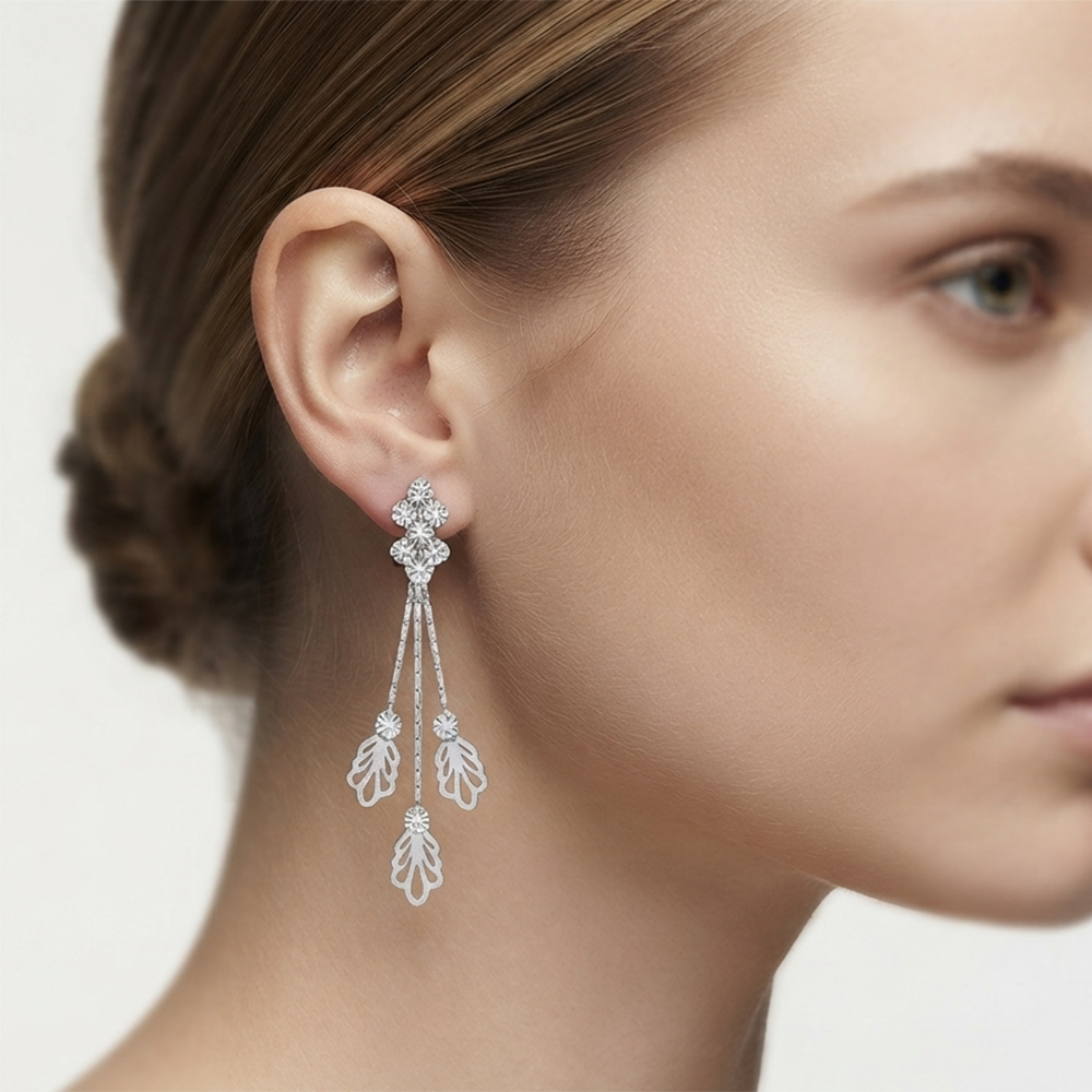 The99Jewel Designer Crystal Stone Drop Earrings for Women