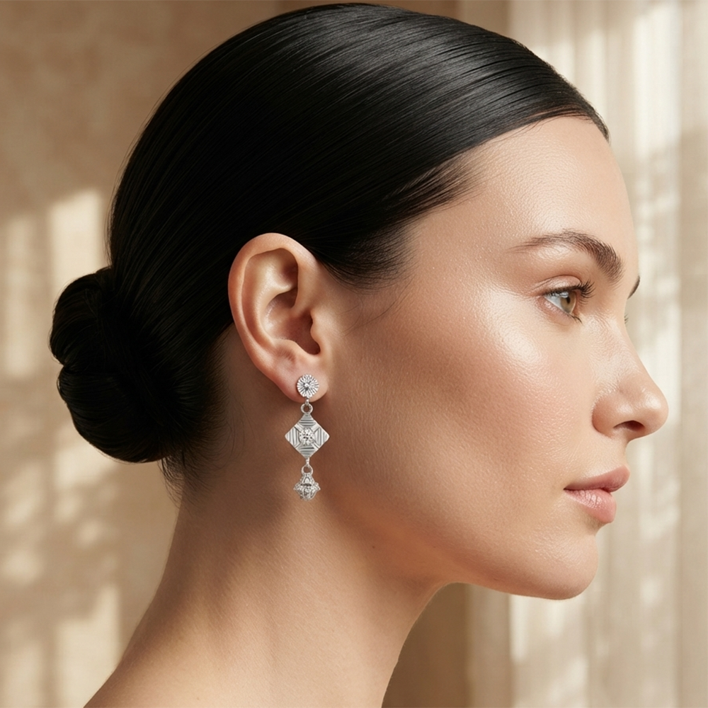 The99Jewel Designer Crystal Stone Drop Earrings for Women