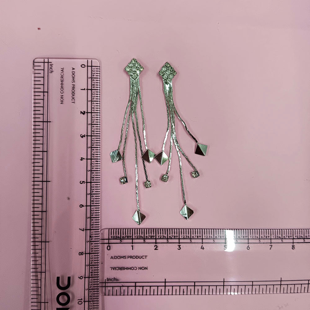 The99Jewel Sparkling Crystal Stone Long Earrings