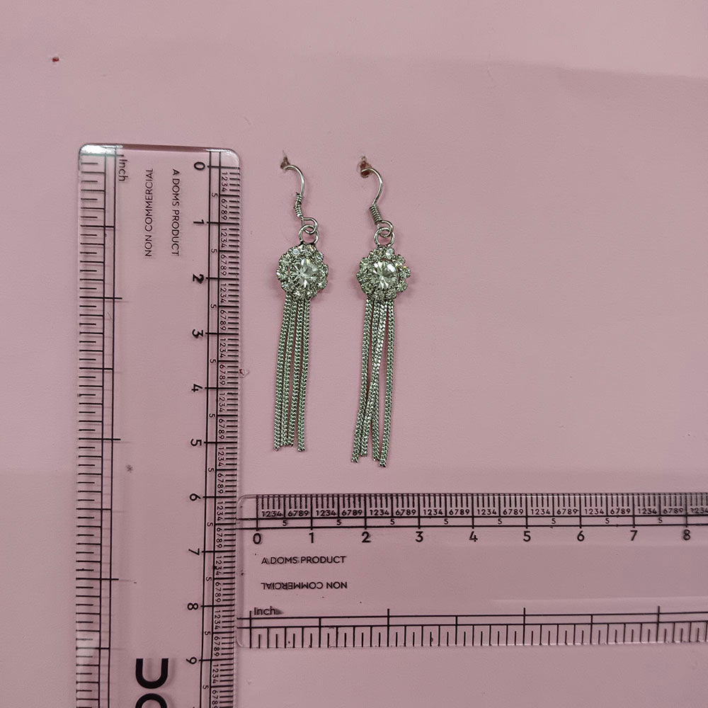 The99Jewel Sparkling Crystal Stone Long Earrings