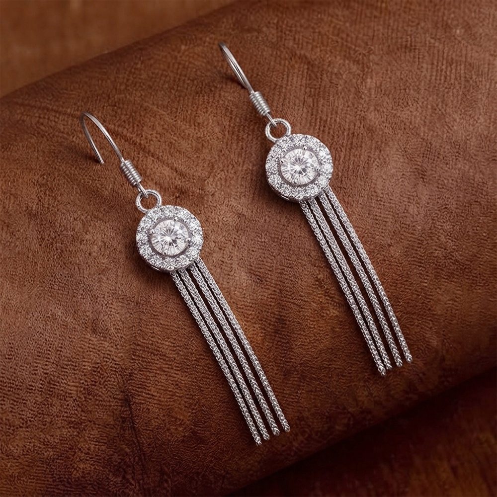 The99Jewel Sparkling Crystal Stone Long Earrings