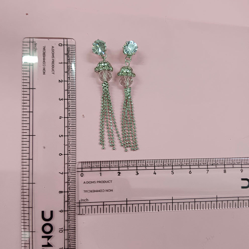 The99Jewel Sparkling Crystal Stone Long Earrings