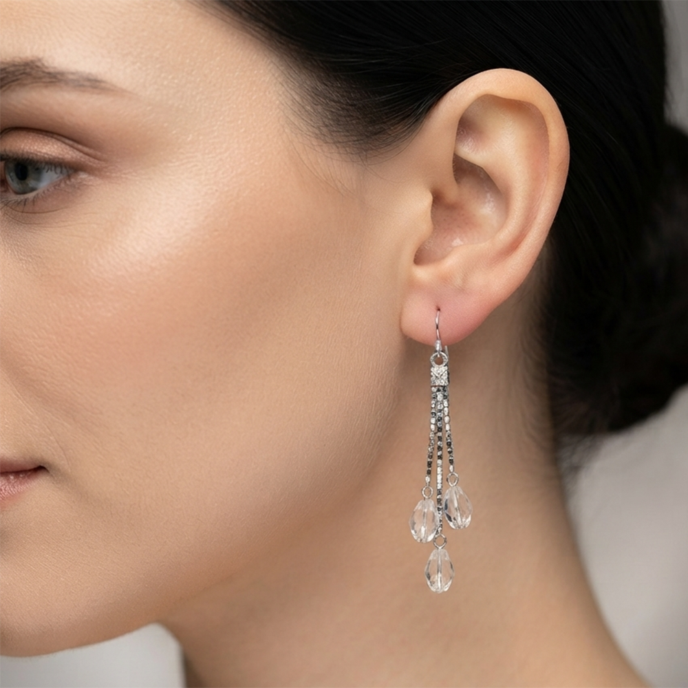 The99Jewel Radiant Crystal Stone Occasion Earrings for Women