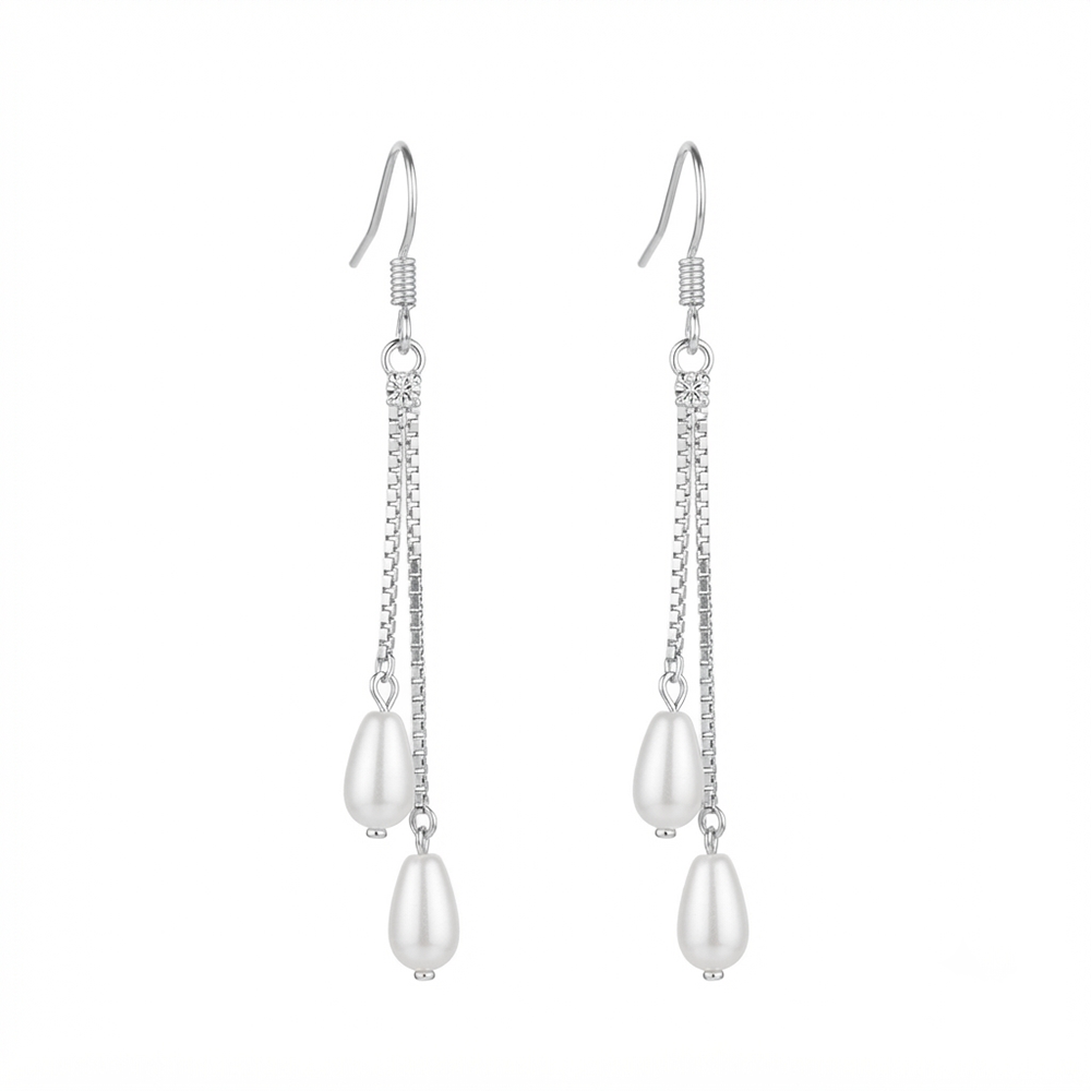 The99Jewel Modern Dangler earrings with pearl Drop