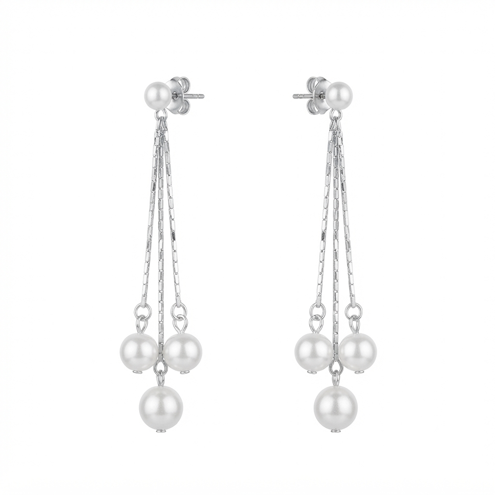 The99Jewel Modern Dangler earrings with pearl Drop