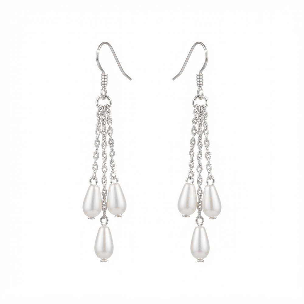 The99Jewel Modern Dangler earrings with pearl Drop