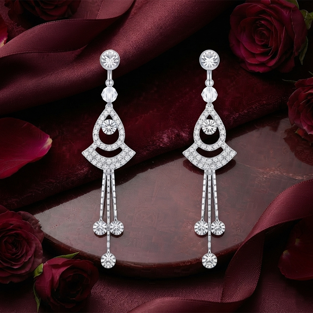 The99Jewel Timeless Crystal Stone Party Wear Earrings