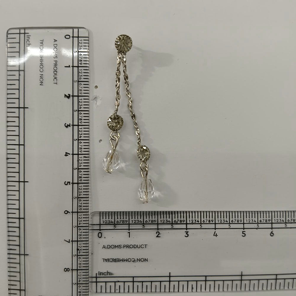 The99Jewel Magnificent Silver Plated Crystal Stone Dangler Earrings for Women