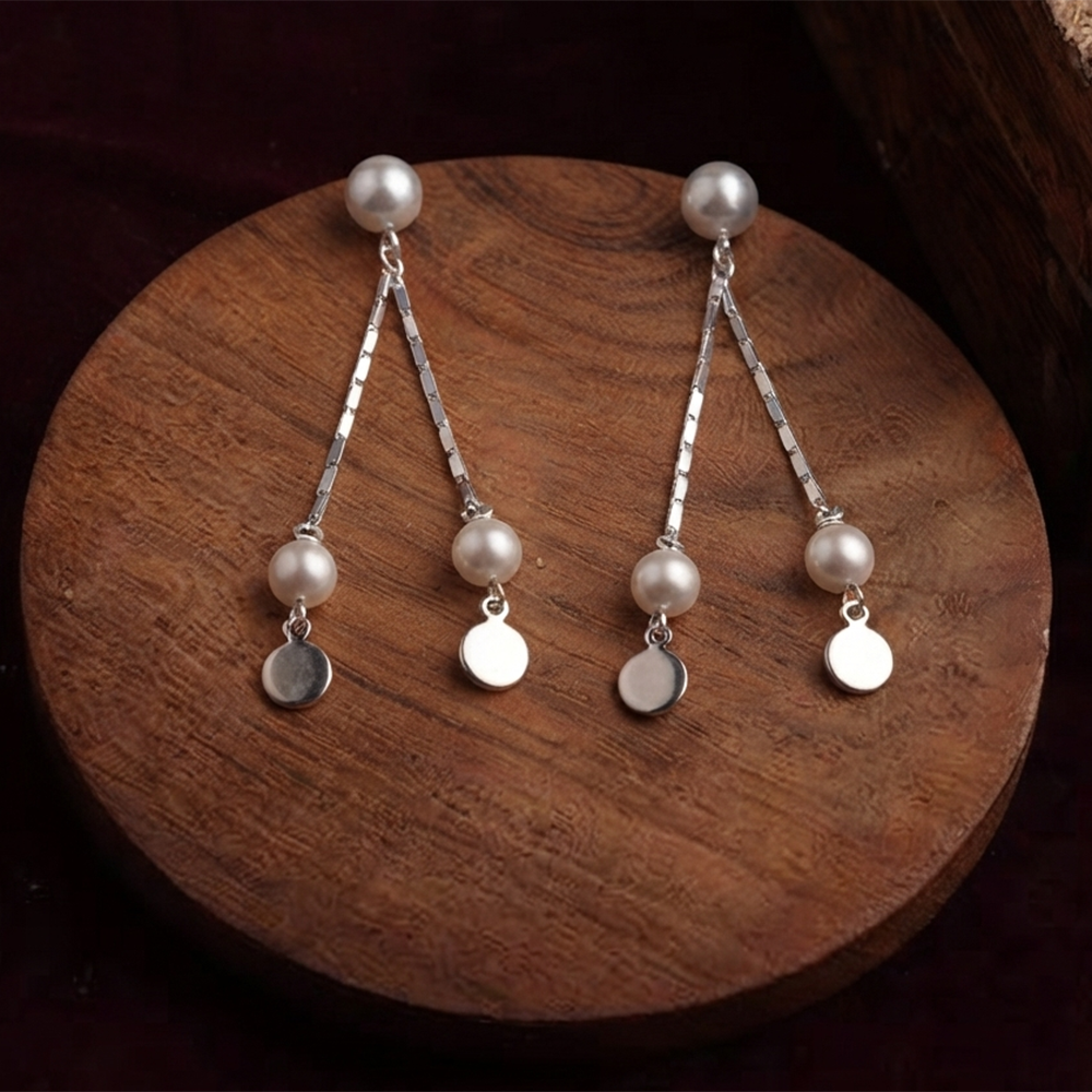 The99Jewel Trendsetter Crystal and Pearl Drop Designer Earrings