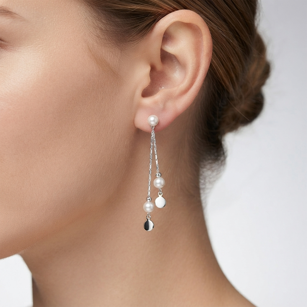 The99Jewel Trendsetter Crystal and Pearl Drop Designer Earrings