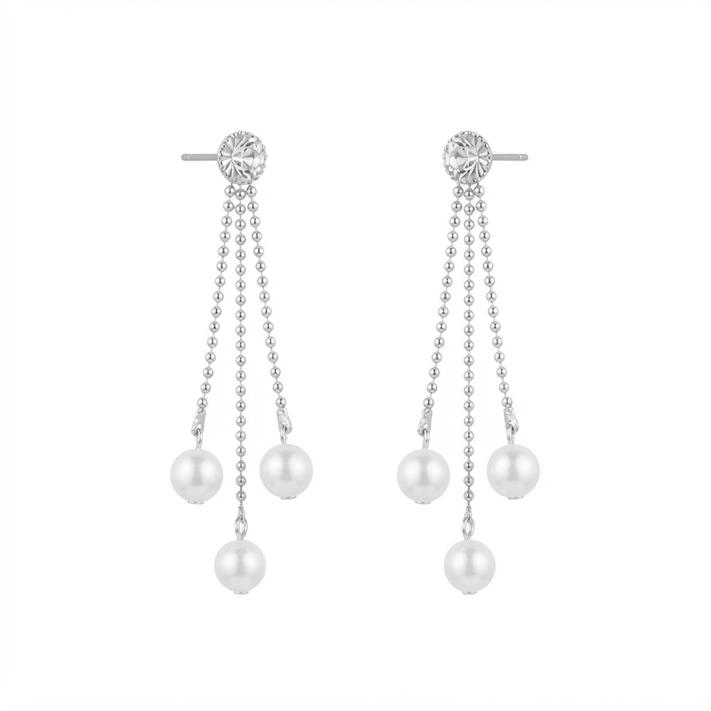The99Jewel Trendsetter Crystal and Pearl Drop Designer Earrings
