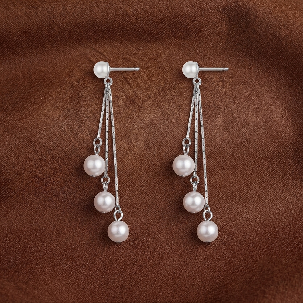 The99Jewel Trendsetter Crystal and Pearl Drop Designer Earrings