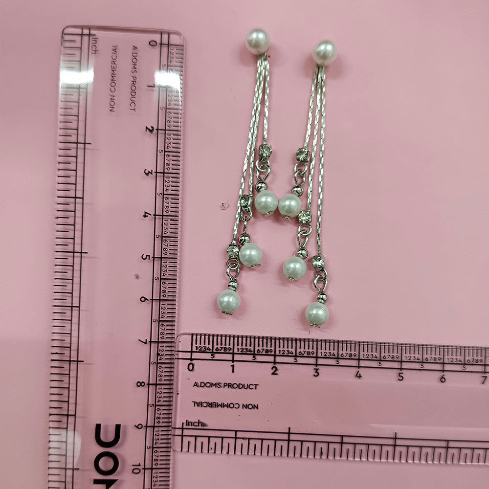 The99Jewel Trendsetter Crystal and Pearl Drop Designer Earrings