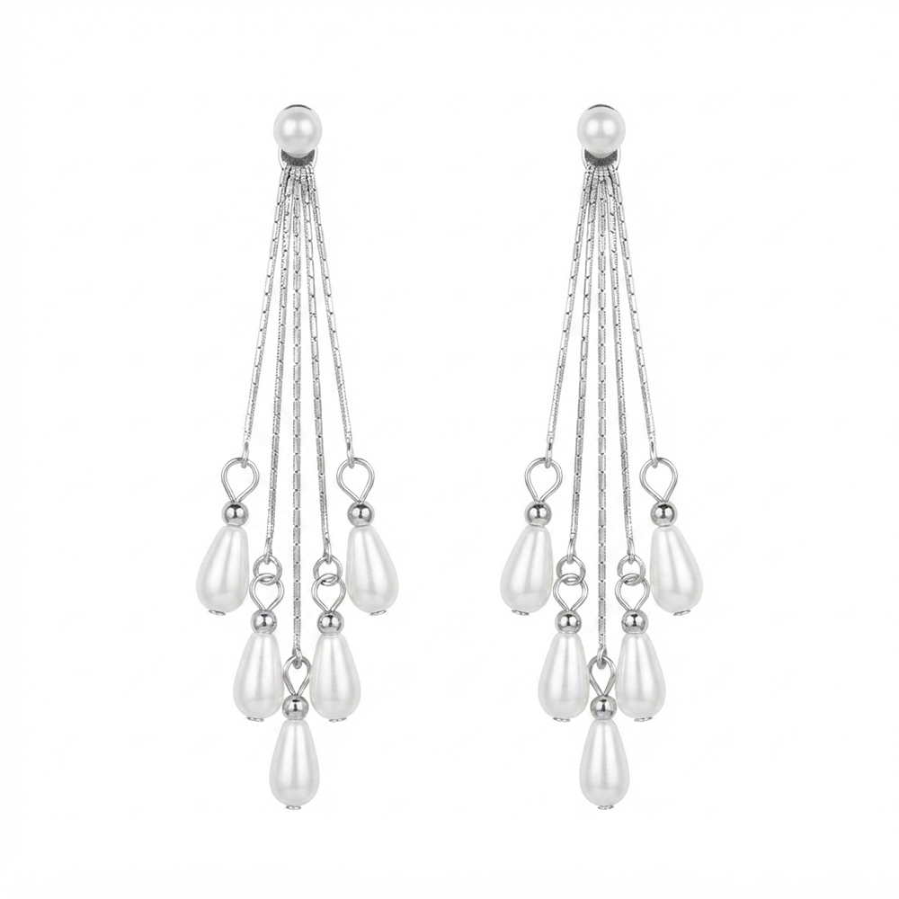 The99Jewel Trendsetter Crystal and Pearl Drop Designer Earrings