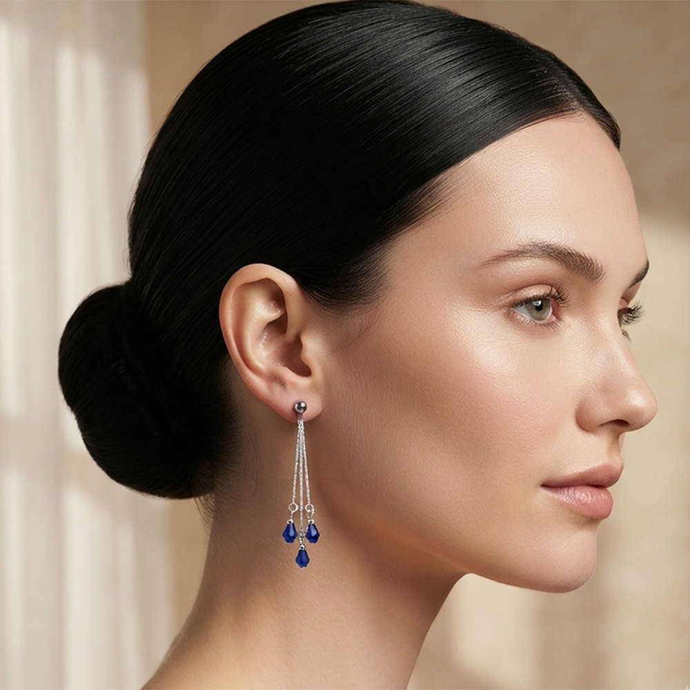 The99Jewel Designer Crystal Stone Drop Earrings for Women