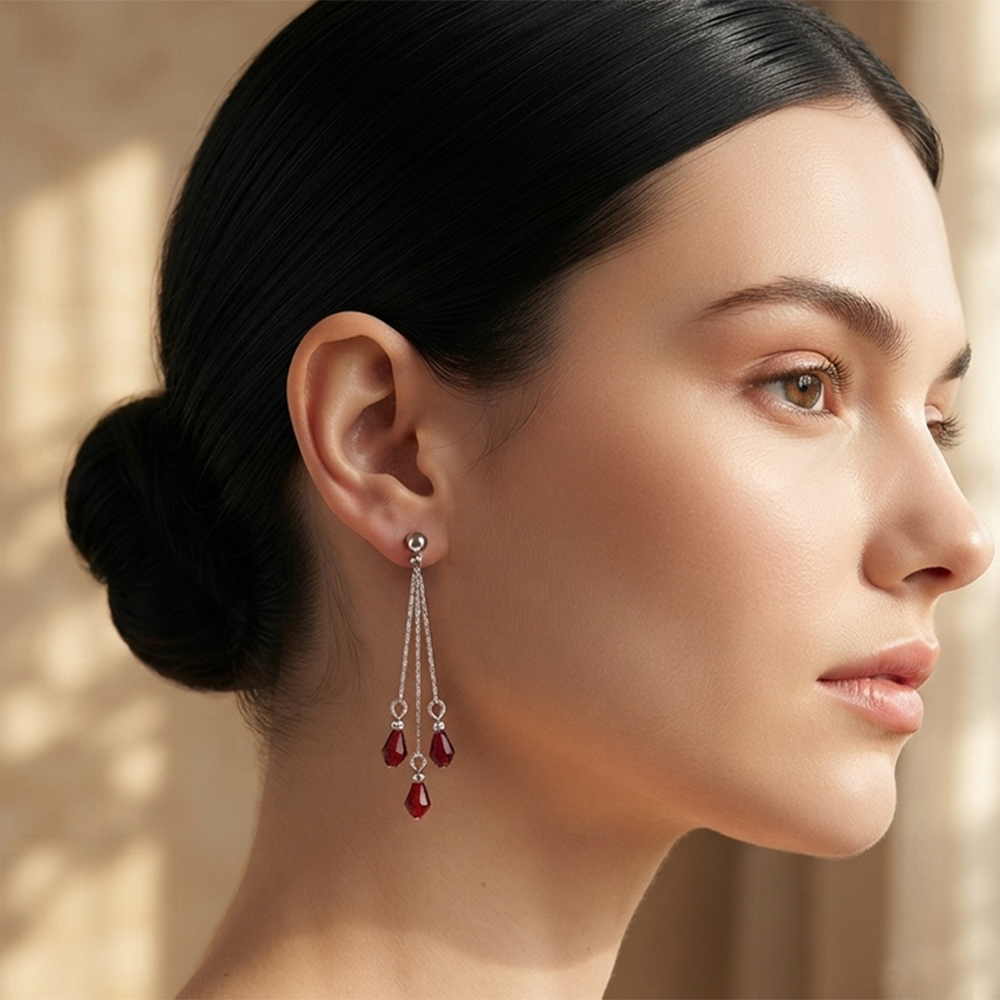 The99Jewel Designer Crystal Stone Drop Earrings for Women