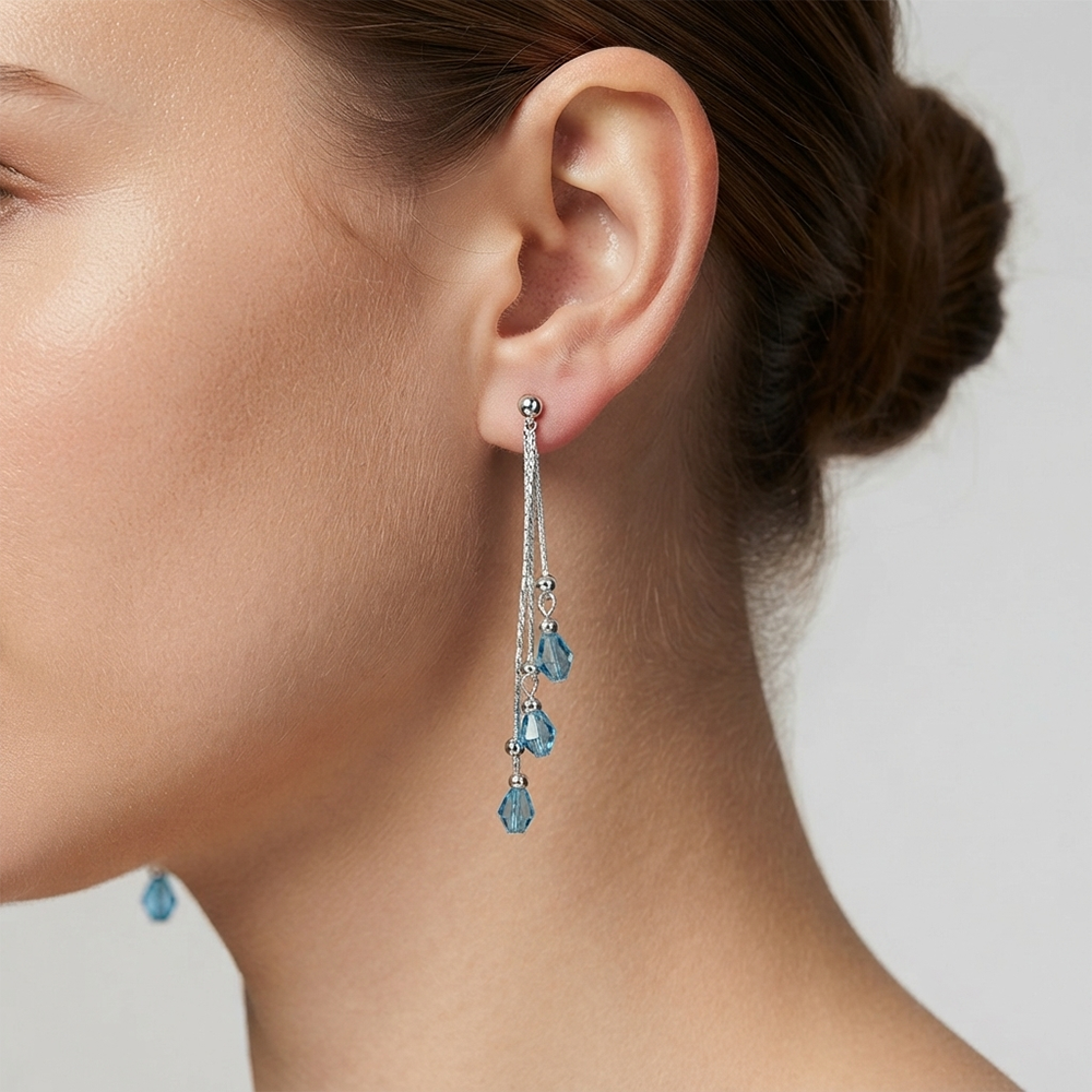 The99Jewel Designer Crystal Stone Drop Earrings for Women