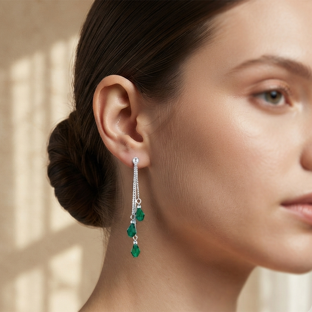 The99Jewel Designer Crystal Stone Drop Earrings for Women