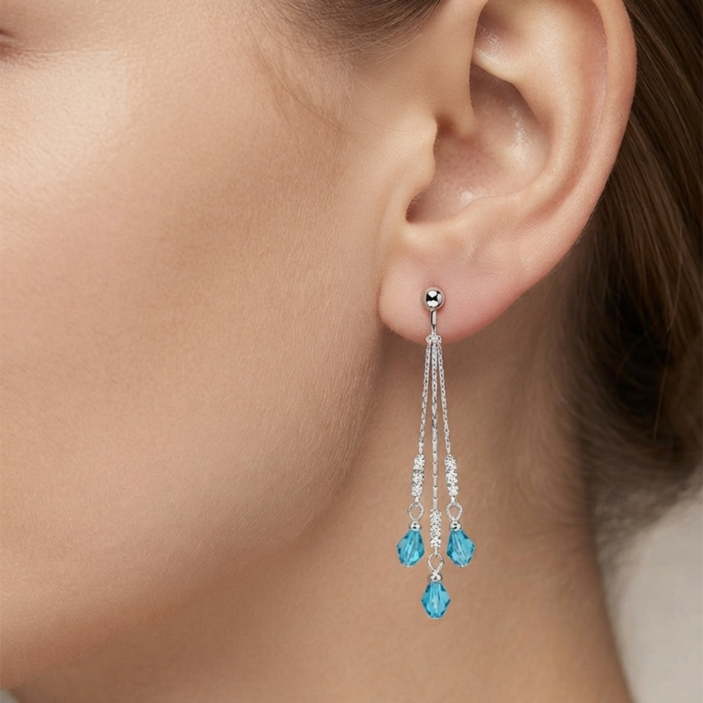 The99Jewel Designer Crystal Stone Drop Earrings for Women