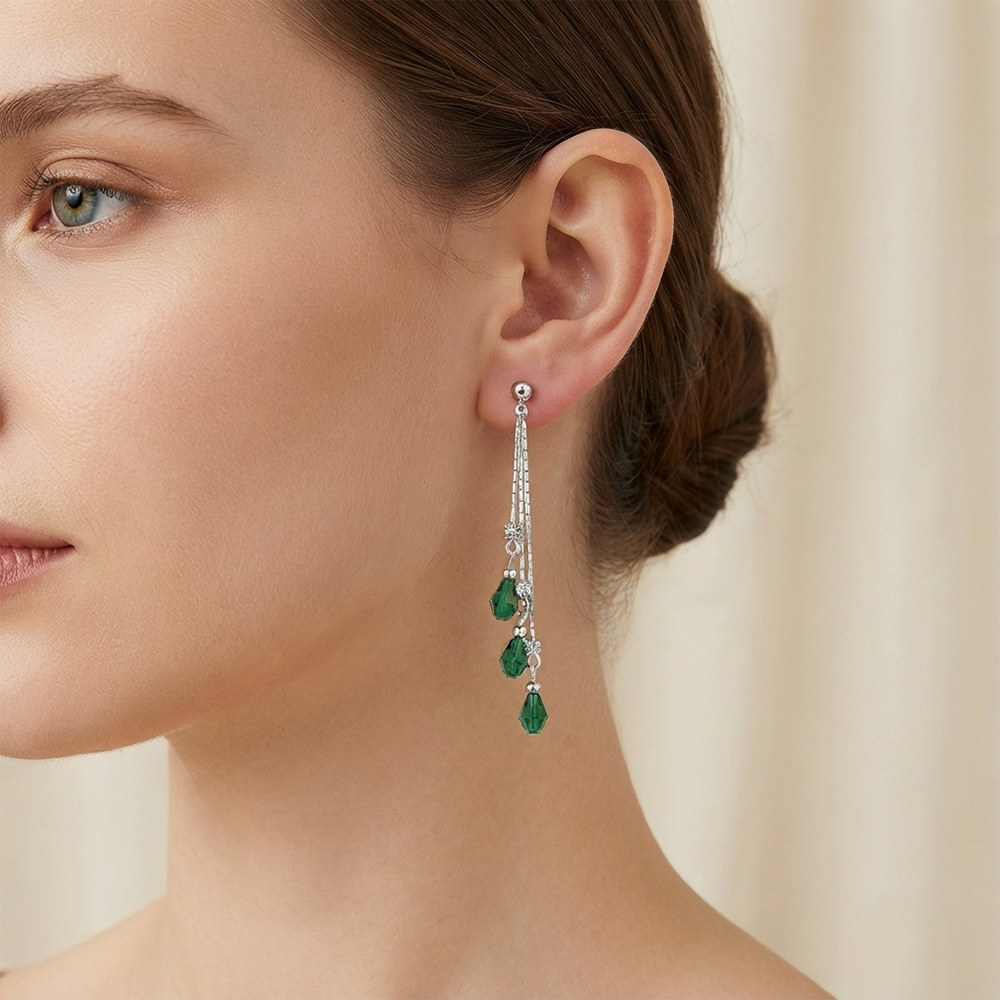 The99Jewel Designer Crystal Stone Drop Earrings for Women