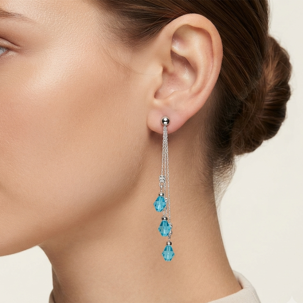 The99Jewel Designer Crystal Stone Drop Earrings for Women