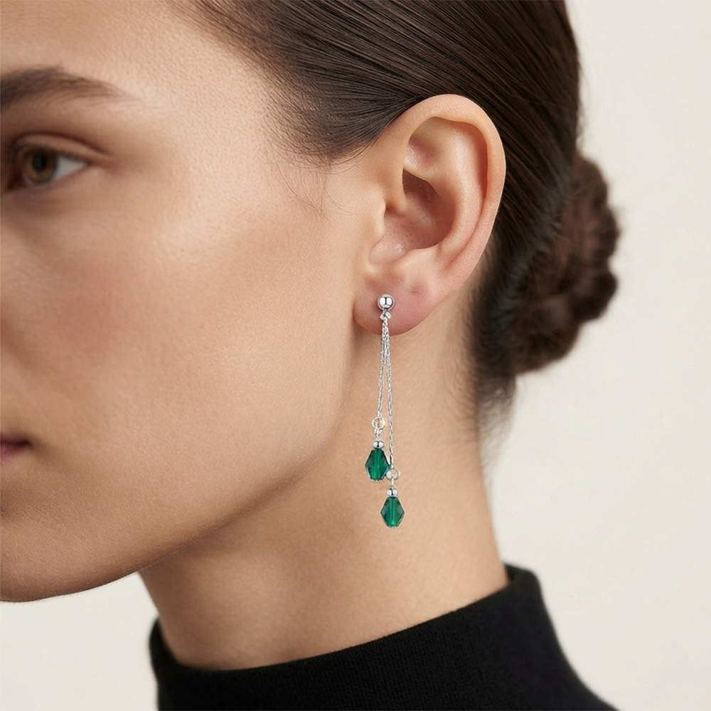 The99Jewel Designer Crystal Stone Drop Earrings for Women