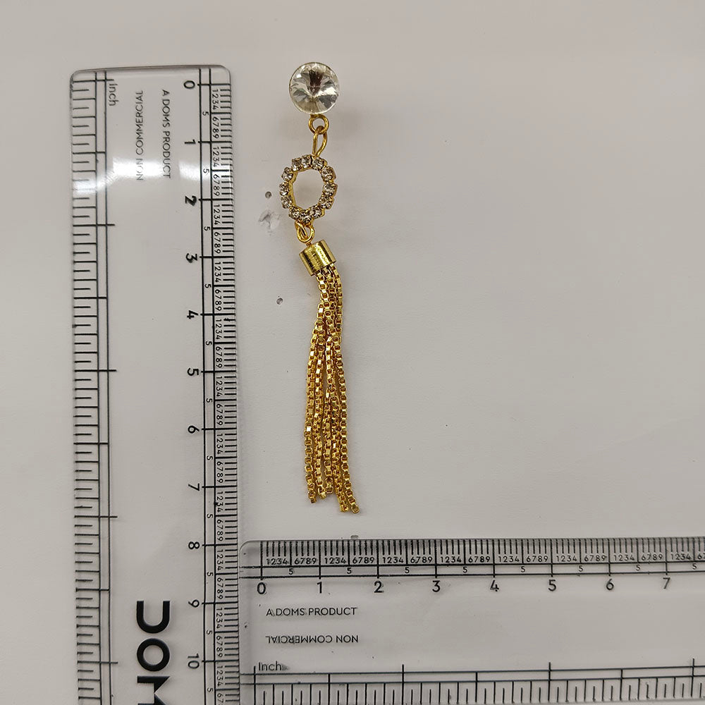 The99Jewel Magnificent Gold Plated Crystal Stone Dangler Earrings for Women
