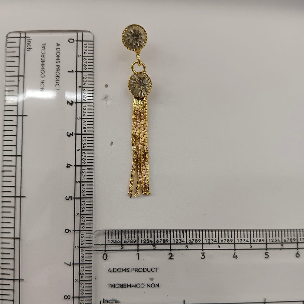 The99Jewel Magnificent Gold Plated Crystal Stone Dangler Earrings for Women