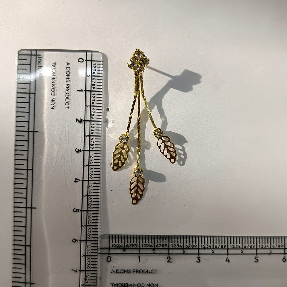 The99Jewel Magnificent Gold Plated Crystal Stone Dangler Earrings for Women