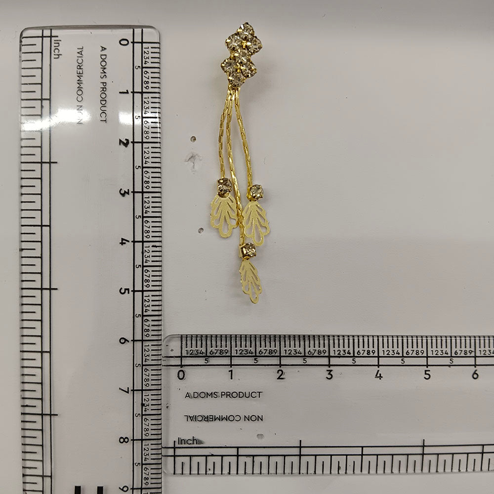The99Jewel Magnificent Gold Plated Crystal Stone Dangler Earrings for Women