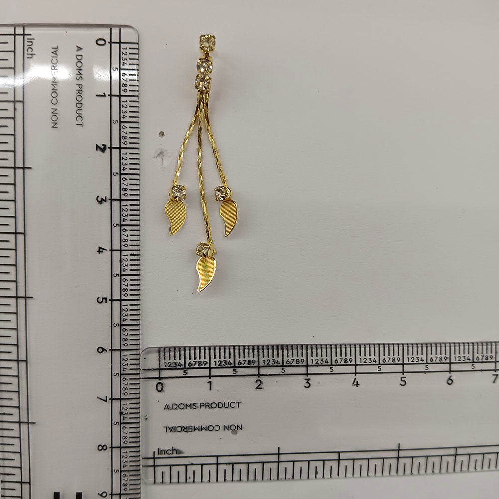 The99Jewel Magnificent Gold Plated Crystal Stone Dangler Earrings for Women