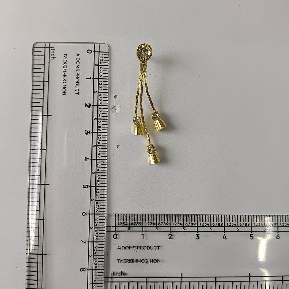 The99Jewel Magnificent Gold Plated Crystal Stone Dangler Earrings for Women