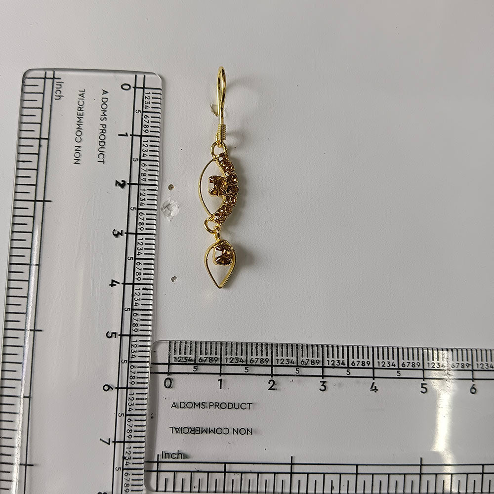 The99Jewel Magnificent Gold Plated Crystal Stone Dangler Earrings for Women