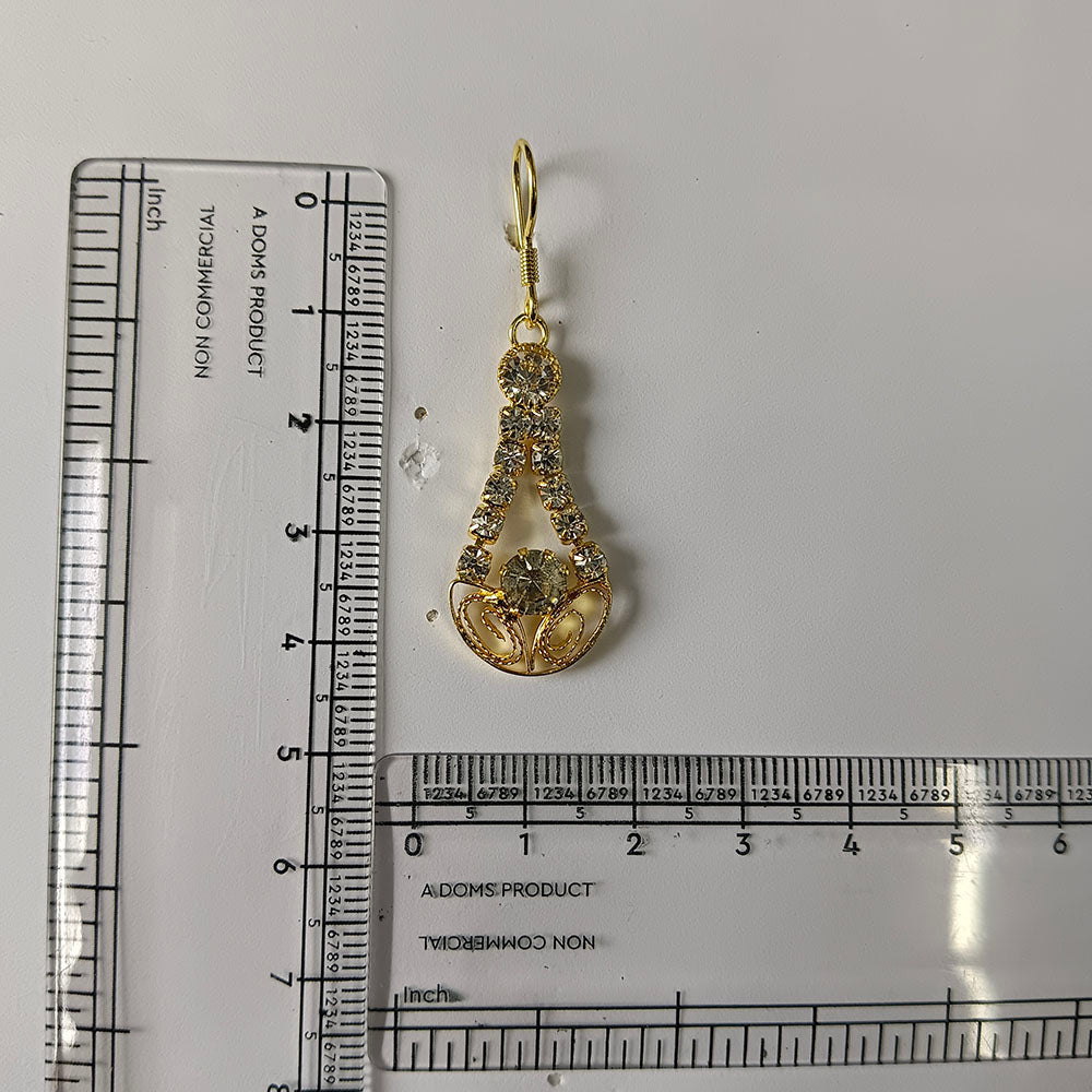 The99Jewel Magnificent Gold Plated Crystal Stone Dangler Earrings for Women